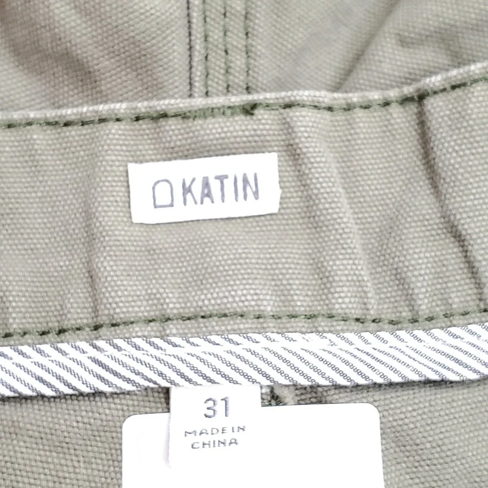 Katin Men Pants 31 Green Carpenter Workwear Canvas 27